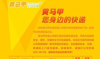黄马甲快递是什么 黄马甲是什么快递公司