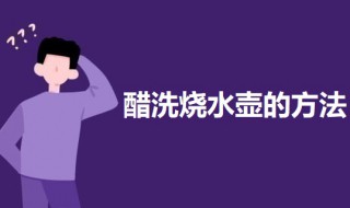 醋洗烧水壶的方法 醋洗烧水壶的方法步骤