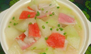 冬瓜蟹棒汤如何做 冬瓜蟹棒汤的做法