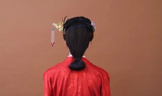 汉服头发的扎法 简单易学只需两步