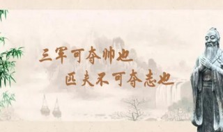 三军可夺帅匹夫不可夺志的意思 三军可夺帅匹夫不可夺志的含义