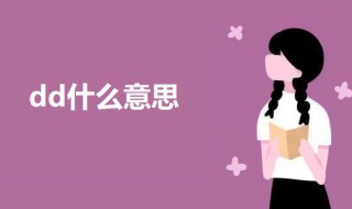 dd什么意思 关于dd的意思介绍