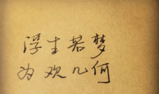 浮生若梦为欢几何的下句是什么 浮生若梦为欢几何的下句是哪句