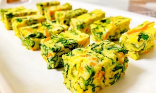 菠菜鸡蛋小方的做法 菠菜鸡蛋小方的具体做法