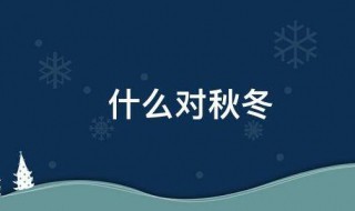 什么对秋冬 什么对风霜,什对什么对秋冬
