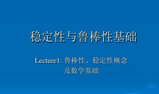 稳定鲁棒性和性能鲁棒性是什么意思 稳定鲁棒性和性能鲁棒性意思是什么