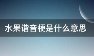 水果谐音梗是什么意思 水果谐音梗是什么意思呀