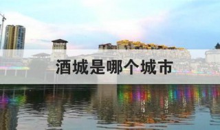 酒城是哪个城市(中国酒城是哪个城市)