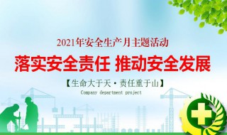 2021年安全生产月主题口号 2021年安全生产月主题口号是什么