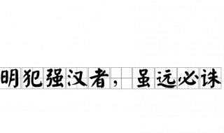 虽远必诛,前一句是什么? 了解一下它的出处和意思