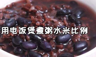 用电饭煲煮粥水米比例 用电饭煲煮粥水米比例3人份