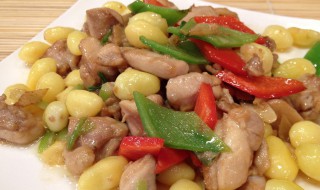 银杏果酱鸡丁如何做 银杏鸡丁图片