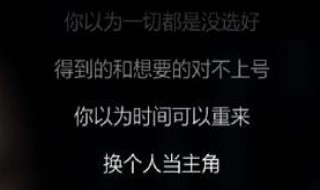 你以为一切都是没选好是什么歌（你以为一切都是没选好是什么歌的歌词）