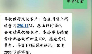 10001怎么查流量 10001怎么查流量余额