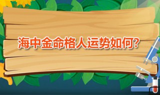 海中金命人必看（海中金命配海中金命）