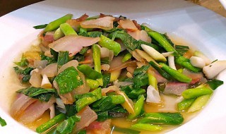 咸肉炒大蒜制作方法（咸肉炒大蒜制作方法窍门）