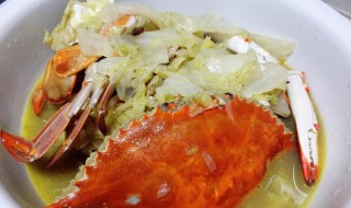 螃蟹煮白菜做法步骤（螃蟹白菜怎么煮）