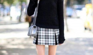 黑色毛衣半裙的搭配方法 黑色半身裙怎么搭配毛衣图片