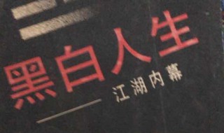 黑白人生剧情介绍（黑白人生剧情介绍大结局）