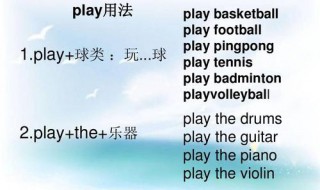 play的用法和搭配 play和什么搭配