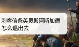 刺客信条英灵殿阿斯加德怎么退出去（刺客信条英灵殿 退出阿斯加德）