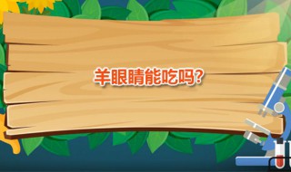 羊眼睛能吃吗（羊眼睛能吃吗怎么做）