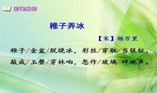 稚子弄冰里的稚子是什么意思（《稚子弄冰》中的稚子是什么意思?）