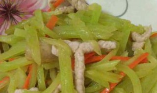 莴笋丝炒瘦肉（莴笋丝炒瘦肉图片）