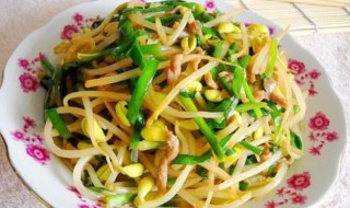 肉炒韭菜豆芽怎么做 肉炒韭菜豆芽的做法