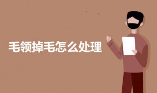 毛领掉毛怎么处理小窍门（毛领严重掉毛怎么办啊）