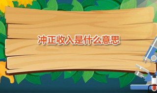 冲正收入是什么意思 转支冲正收入是什么意思