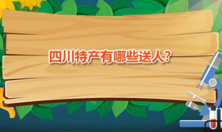 四川特产有哪些送人（四川人送外省人什么特产好）