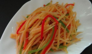 家常味清炒山芋丝(炒山芋丝的做法)