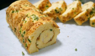 葱香肉松蛋糕卷 香葱肉松蛋糕卷图片