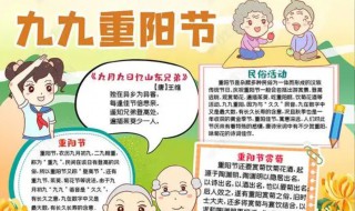 关于重阳节手抄报（关于重阳节手抄报的句子）