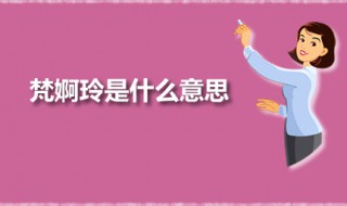 梵婀玲是什么意思（梵婀玲是什么意思解释）
