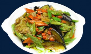 肉炒长茄子青椒片的做法（茄子青椒炒肉图片）