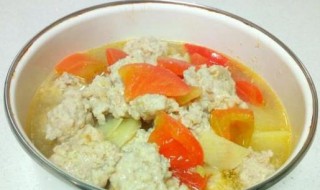 西红柿土豆片汆丸子的做法 土豆片丸子的做法窍门