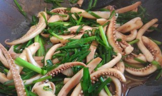 韭菜炒鱿鱼须 韭菜炒鱿鱼须的家常做法大全