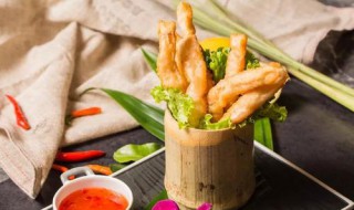 沙拉炸虾条 油炸沙拉虾
