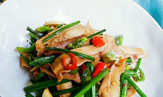 韭菜苔炒猪肚怎么做 韭菜苔炒猪肚怎么做好吃