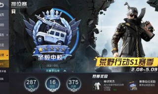 荒野行动段位顺序是什么（荒野行动中段位由低到高都是什么）