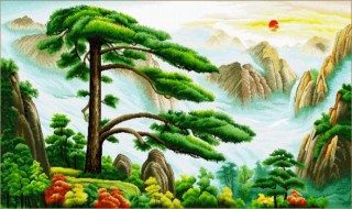 迎客松十字绣的意义 迎客松十字绣挂哪里合适