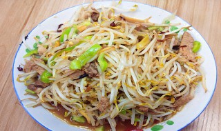 肉炒绿豆芽（肉炒绿豆芽的家常做法视频）
