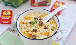 加州葡萄干南瓜燕麦粥 南瓜葡萄干大米粥
