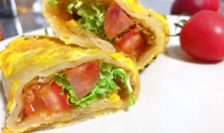 泡菜风味鸡蛋手抓饼 泡菜手卷图片