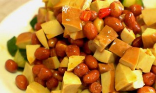 豆腐干拌花生米(干豆腐花生米拌菜)