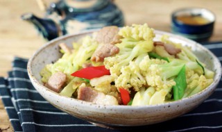 家常菜花炒肉片 大厨菜花炒肉片