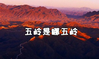 五岭分别是指哪五岭啊 五岭指的是什么地方