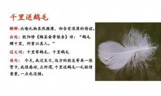 千里送鹅毛的下一句（骑驴看唱本歇后语下一句是什么）